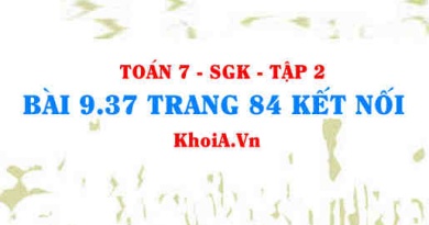 Bài 9.37 trang 84 Toán 7 Kết nối tri thức Tập 2
